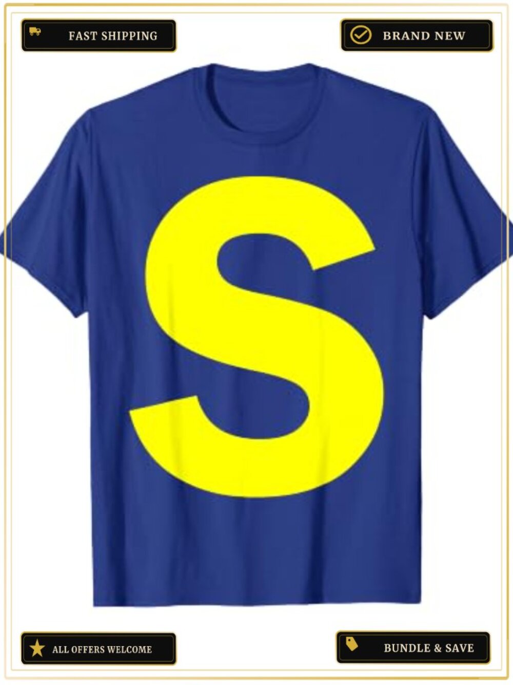 Funny Chipmunk Group Matching Halloween Costume T-Shirt Letter S Tee